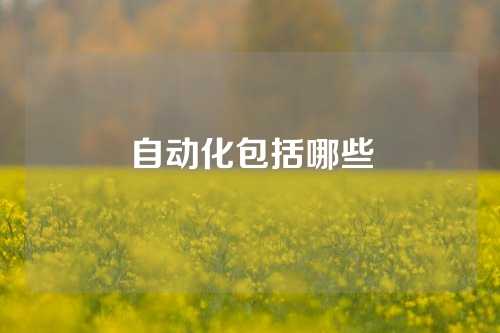 自动化包括哪些