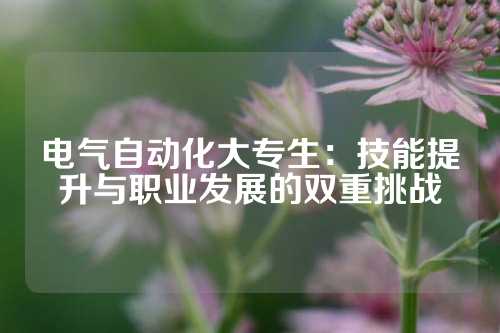 电气自动化大专生：技能提升与职业发展的双重挑战