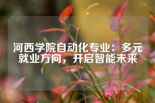 河西学院自动化专业：多元就业方向，开启智能未来