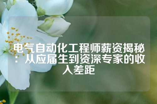 电气自动化工程师薪资揭秘：从应届生到资深专家的收入差距