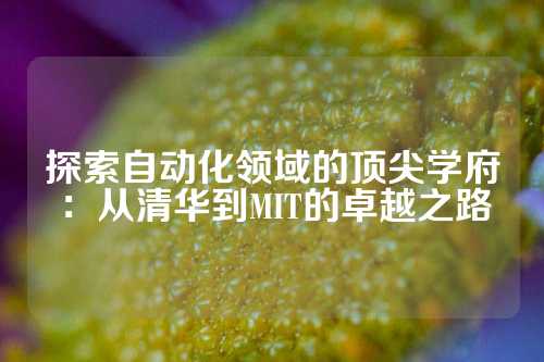 探索自动化领域的顶尖学府：从清华到MIT的卓越之路