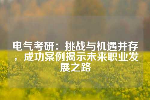 电气考研：挑战与机遇并存，成功案例揭示未来职业发展之路