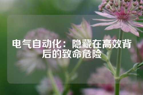 电气自动化：隐藏在高效背后的致命危险
