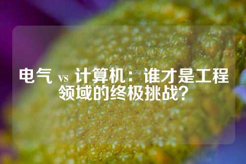 电气 vs 计算机：谁才是工程领域的终极挑战？