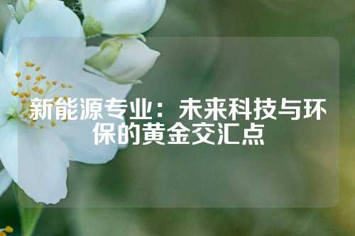 新能源专业：未来科技与环保的黄金交汇点