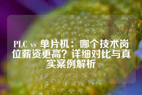 PLC vs 单片机：哪个技术岗位薪资更高？详细对比与真实案例解析