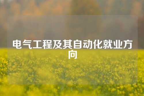 电气工程及其自动化就业方向