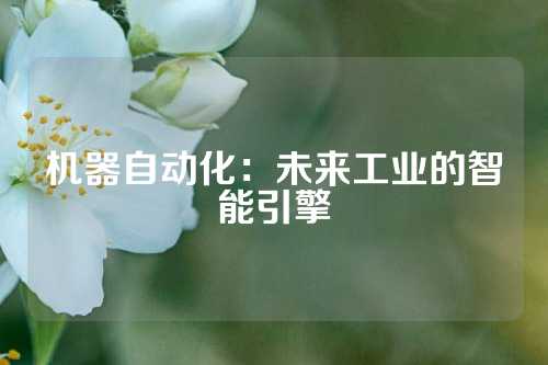 机器自动化：未来工业的智能引擎