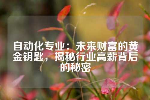 自动化专业：未来财富的黄金钥匙，揭秘行业高薪背后的秘密