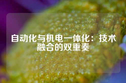 自动化与机电一体化：技术融合的双重奏