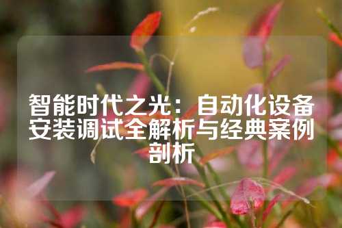 智能时代之光：自动化设备安装调试全解析与经典案例剖析