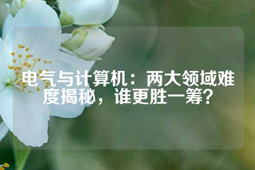 电气与计算机：两大领域难度揭秘，谁更胜一筹？