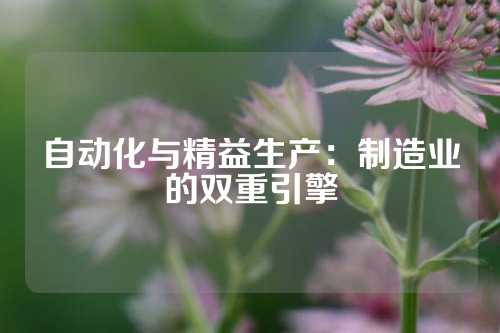 自动化与精益生产：制造业的双重引擎