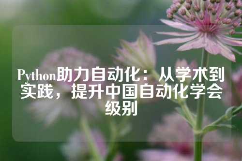Python助力自动化：从学术到实践，提升中国自动化学会级别