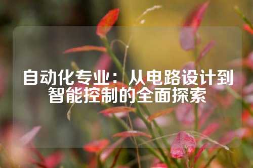 自动化专业：从电路设计到智能控制的全面探索
