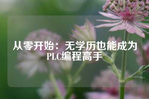 从零开始：无学历也能成为PLC编程高手