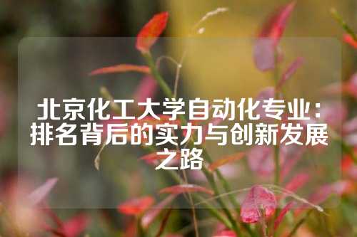 北京化工大学自动化专业：排名背后的实力与创新发展之路