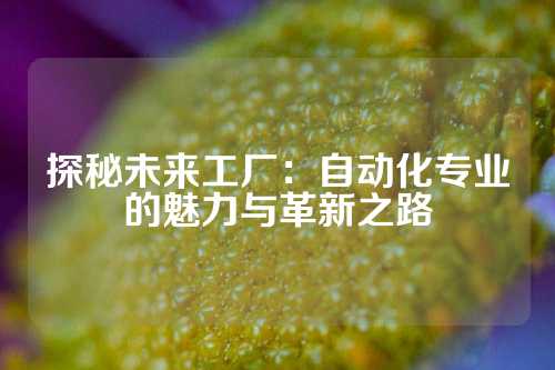 探秘未来工厂：自动化专业的魅力与革新之路