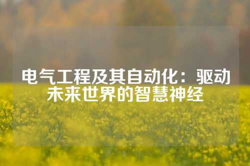 电气工程及其自动化：驱动未来世界的智慧神经