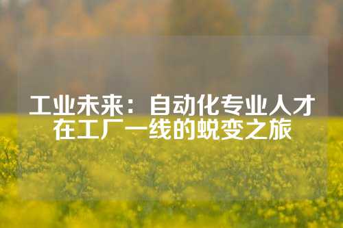 工业未来：自动化专业人才在工厂一线的蜕变之旅