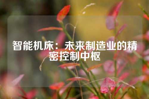 智能机床：未来制造业的精密控制中枢